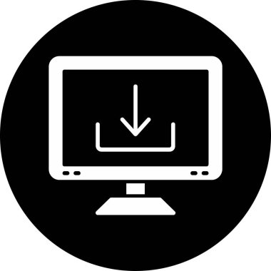 Monitör. Web simgesi basit illüstrasyon