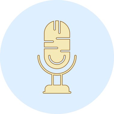 Bir mikrofon simgesinin vektör çizimi