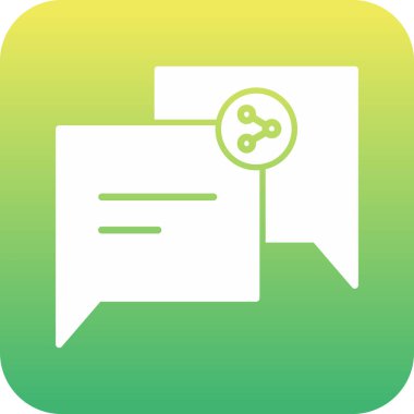 Sohbet simgesi vektör illüstrasyonu