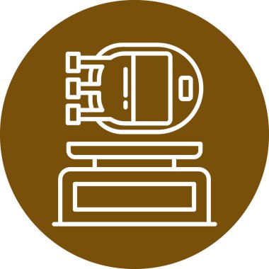 Bir kahve makinesi simgesinin vektör çizimi