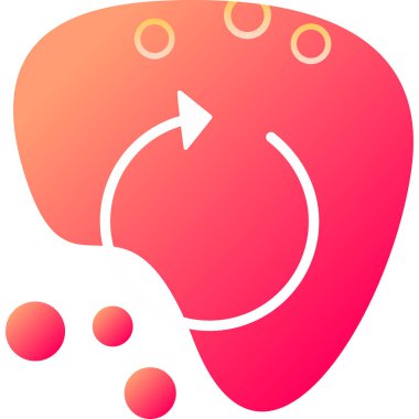 Beyin. Web simgesi basit illüstrasyon