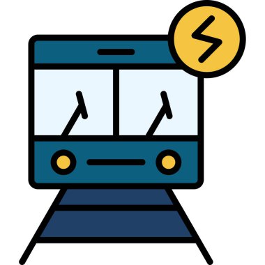 tren simgesi vektör illüstrasyonu