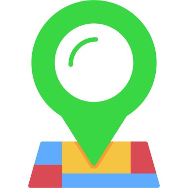 konum pin haritası simgesi düz biçimli