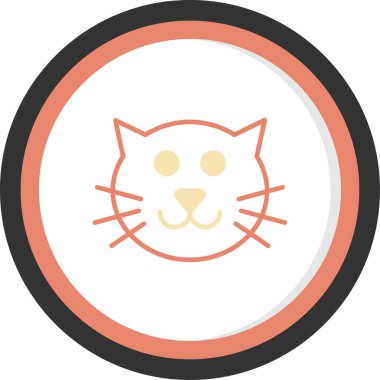 kedi simgesi vektör illüstrasyonu
