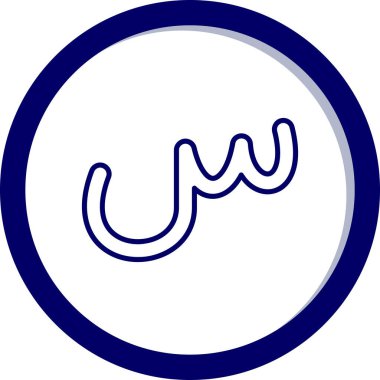 Bir ipin tek bir mavi simgesinin vektör çizimi