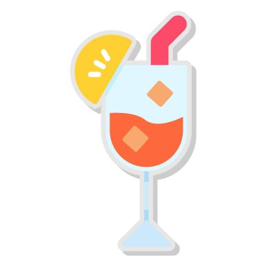 Kokteyl ağı simgesi. Basit tasarım. vektör illüstrasyonu