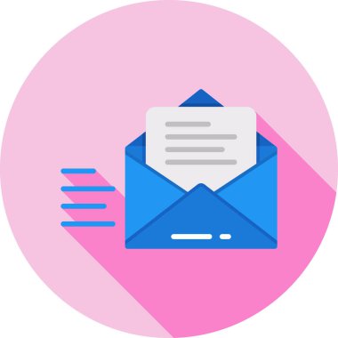 Mesaj var. Web simgesi basit illüstrasyon