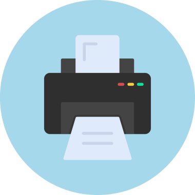 Yazıcı Düz Vektör Simgesi