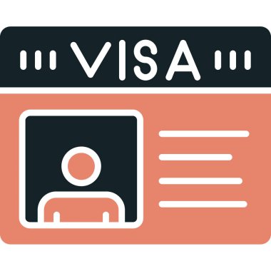 Vize kartı vektör simgesi