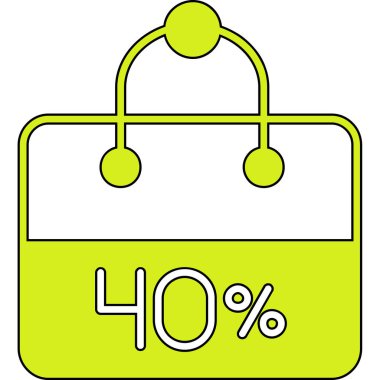 İndirim simgesi, vektör illüstrasyonu