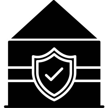 Kalkan simgesinin vektör illüstrasyonu