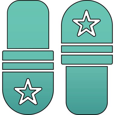 Bir çift terliğin vektör çizimi