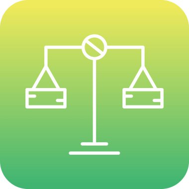 Benzersiz kanun vektör çizgisi simgesi