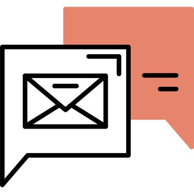 Sohbet mesajı vektör illüstrasyonu