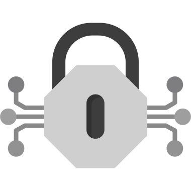 asma kilit ikon vektör çizimi