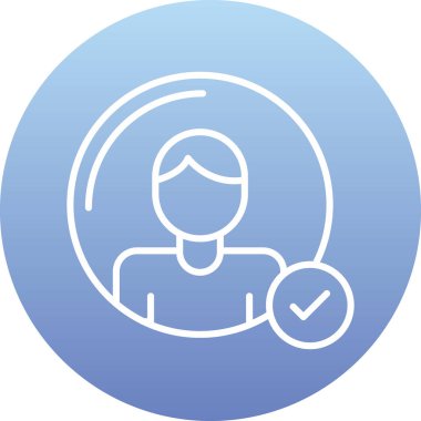 Bir insan simgesinin vektör illüstrasyonu