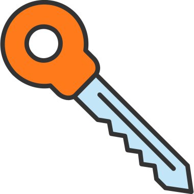 Anahtar simgesi vektör illüstrasyonu