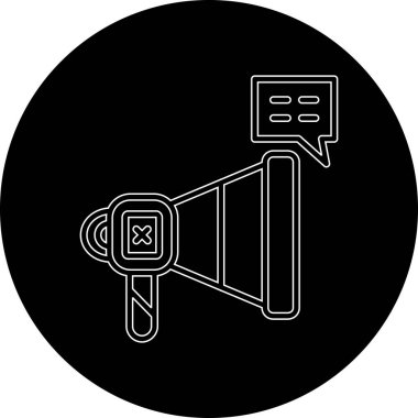 Megafon ikonu vektör illüstrasyonu