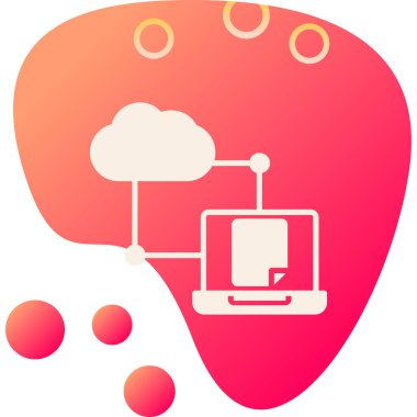 Bulut Hesaplanıyor modern simge vektör çizimi