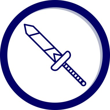 Kılıç. Web simgesi basit tasarım