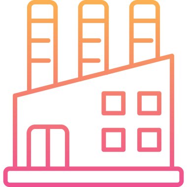 Fabrika. Web simgesi basit illüstrasyon