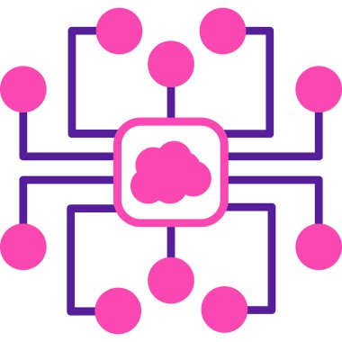 Beyin. Web simgesi basit illüstrasyon