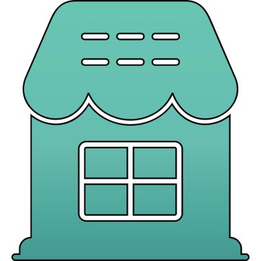 Modern ev simgesinin vektör illüstrasyonu