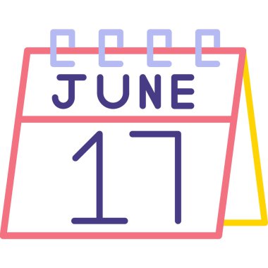 Takvim simgesi tasarımı, vektör illüstrasyonu