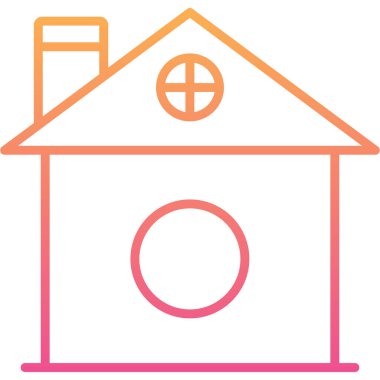 Ev. Web simgesi basit illüstrasyon