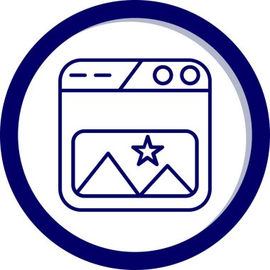 Bir web simgesinin vektör illüstrasyonu