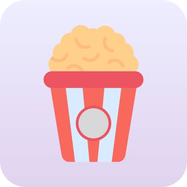 patlamış mısır ikonu vektör illüstrasyonu