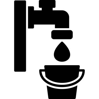 Musluk. Web simgesi basit tasarım