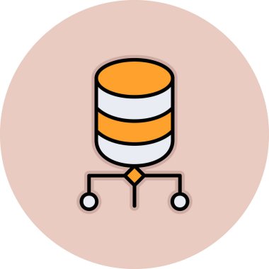 Bir sunucu simgesinin vektör illüstrasyonu