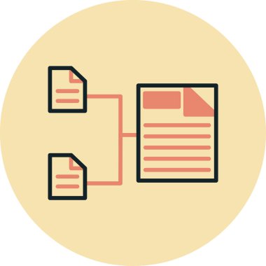 dosya belgesi simgesi, vektör illüstrasyonu