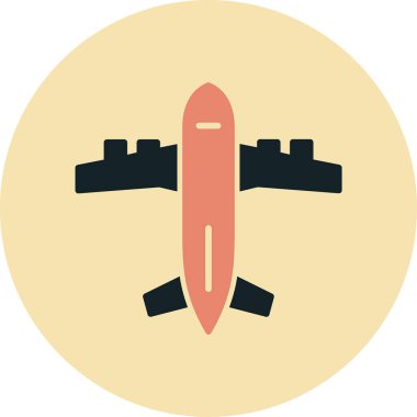 uçak ikonu vektör illüstrasyonu