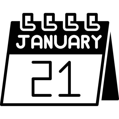 takvim glyph vektör simgesi tasarımı