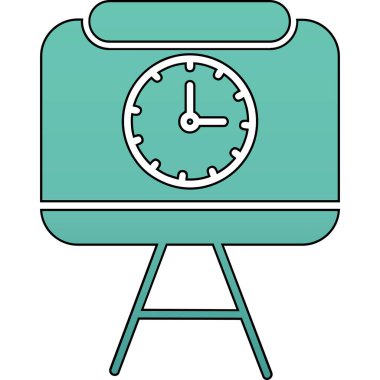 Saat simgesi vektör illüstrasyonu