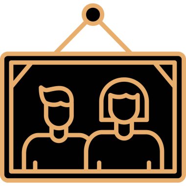 iş çifti simgesi, vektör illüstrasyonu