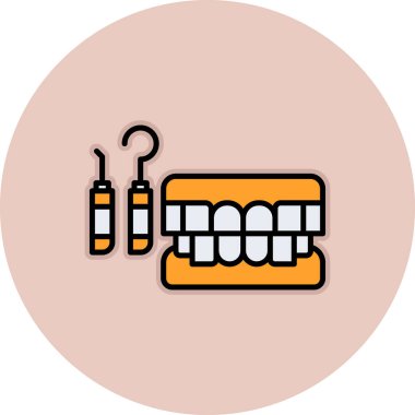 diş simgesi vektör illüstrasyonu