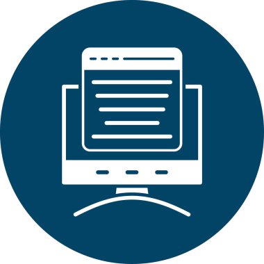 Dizüstü bilgisayar simgesi vektör çizimi