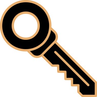 altın anahtar, vektör illüstrasyonu