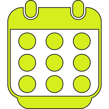 Takvim simgesi vektör illüstrasyonu