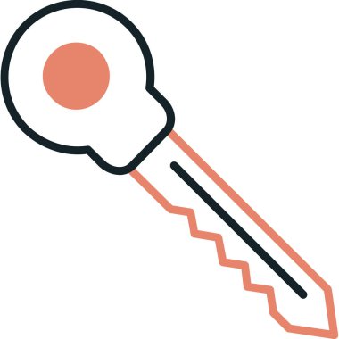 Anahtar simgesi vektör illüstrasyonu