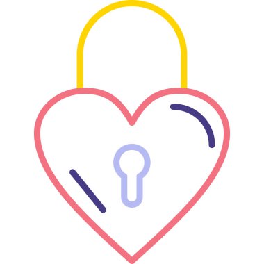 Kalp. Web simgesi basit illüstrasyon