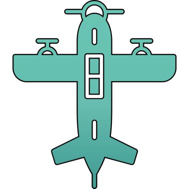 Uçak. Web simgesi basit illüstrasyon