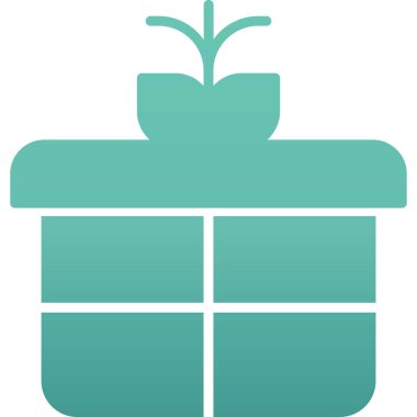 Hediye kutusu simgesi. düz biçim tasarımı.