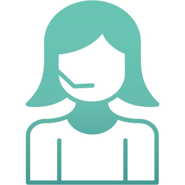 Çağrı merkezi operatör vektör simgesi