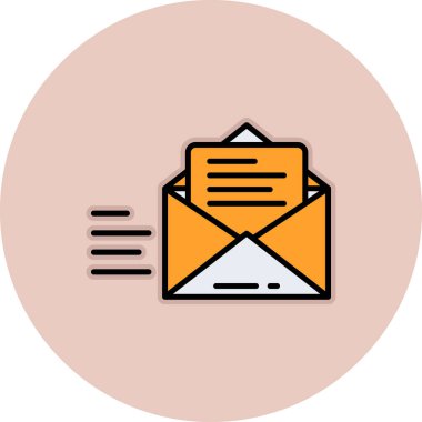 İleti içeren zarf, vektör illüstrasyonu