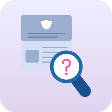 Büyüteçli soru işareti, vektör illüstrasyon tasarımı