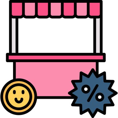 Sepet ikonu vektör illüstrasyonu